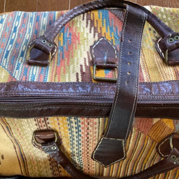Kilim Leather Duffle Bag - Picture 7 of 11